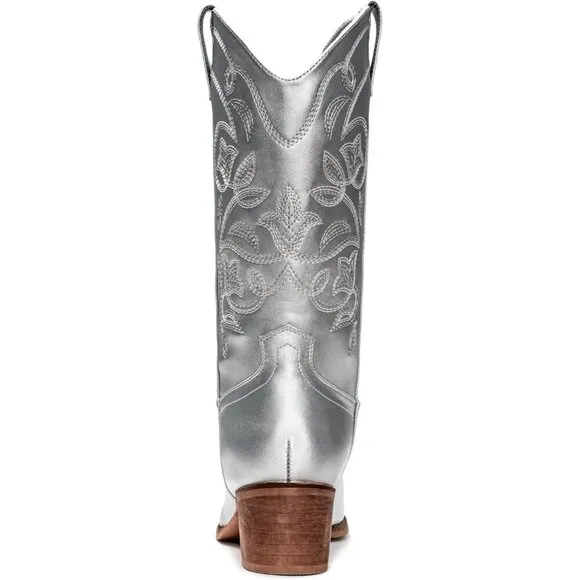 ⭐ IUV Women's Cowboy Boots | Pointy Toe Western Mid-Calf Cowgirl Boots