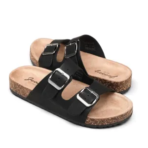 🚫 JEOSSY MILAN Two Buckles and Cork Footbed Slides