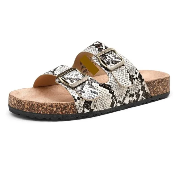 🚫 JEOSSY MILAN Two Buckles with Cork Footbed Slides