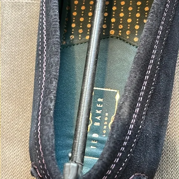🇪🇸 New Ted Baker London Carlsun 2 Driving Loafers | Suede Geo-Print Blue 13