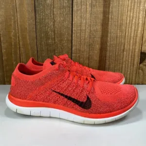 ❤️ Nike Free 4.0 Fly Knit Sneakers Orange Black Size 8 1/2