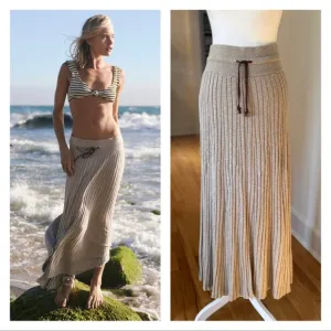 🆕 NWT Free People Tara Sweater Midi Skirt • Peyote • Small