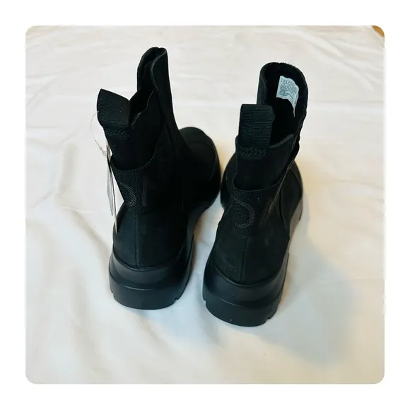 ★ NWT Toms Alpargata Combat Womens Chunky Sole Chelsea Boots  - Black ★