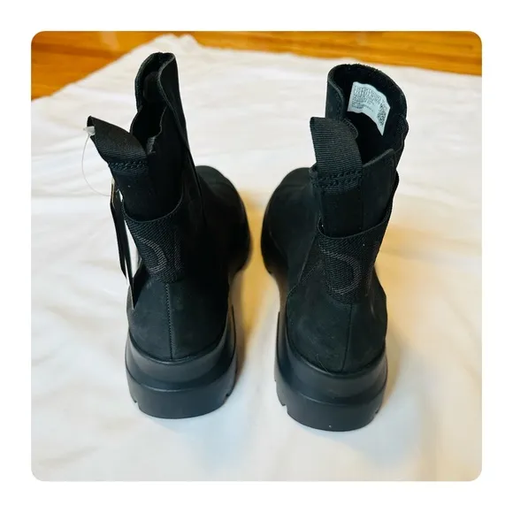 ★ NWT Toms Alpargata Combat Womens Chunky Sole Chelsea Boots  - Black ★