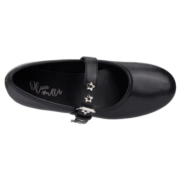 034 - Maryjane Flats Black with Star Strap
