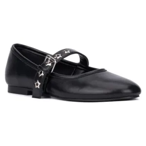 034 - Maryjane Flats Black with Star Strap