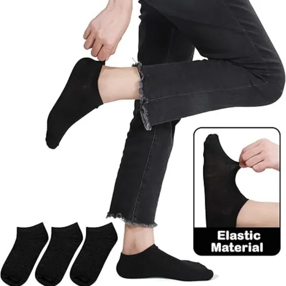 100 Pairs Low Cut Ankle Socks Bulk for Women Men Cotton Socks Breathable No Show