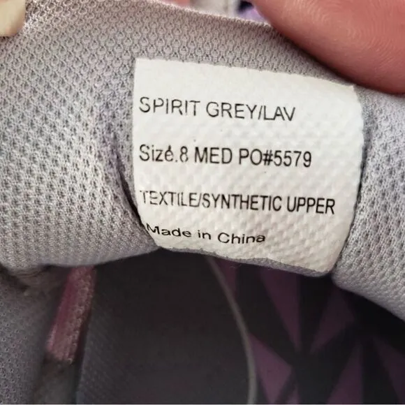 Abeo Spirit Ultra Light Spirit running shoes sneakers lavender and gray size 8
