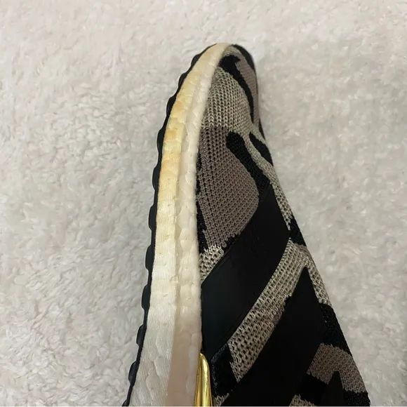 Adidas Ace 16 UltraBoost leopard animal print with gold detail running sneakers