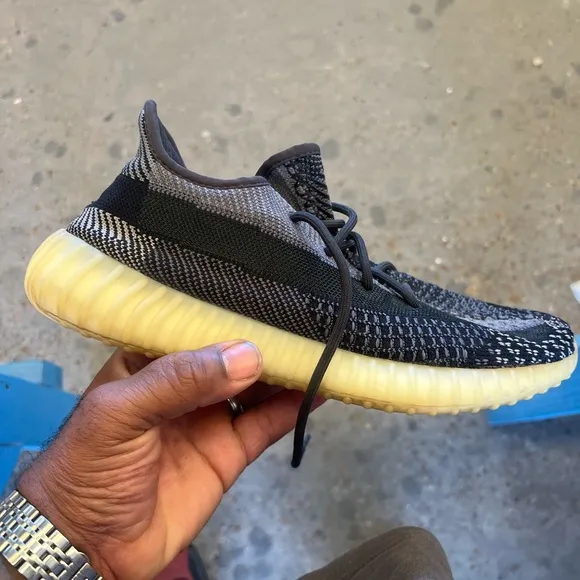 Adidas Black and Gray Sneakers with Textured Knit Upper