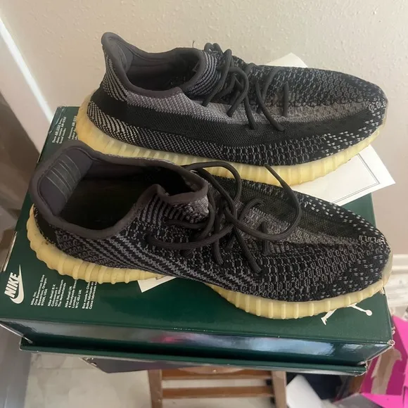 Adidas Black and Gray Sneakers with Textured Knit Upper