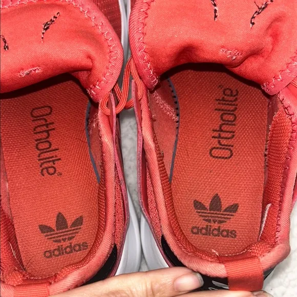 Adidas Black and Red Sneakers Modern Knit Design