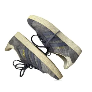 Adidas Blue/Gray Snakeskin Suede Gazelle Originals Size 8 1/2
