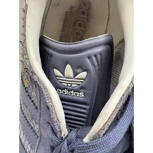Adidas Blue/Gray Snakeskin Suede Gazelle Originals Size 8 1/2