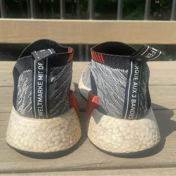 Adidas Boost NMD CS2 PK Gray Glitch Primeknit Sneakers size 9