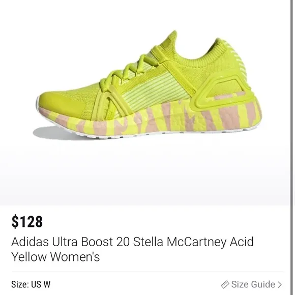 Adidas by Stella McCartney - limited edition Ultra Boost 20 in acid yellow,