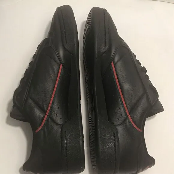 Adidas Continental 80 Mens Size 12 Trainers Shoes Black Leather Scarlet Green