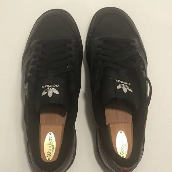 Adidas Continental 80 Mens Size 12 Trainers Shoes Black Leather Scarlet Green