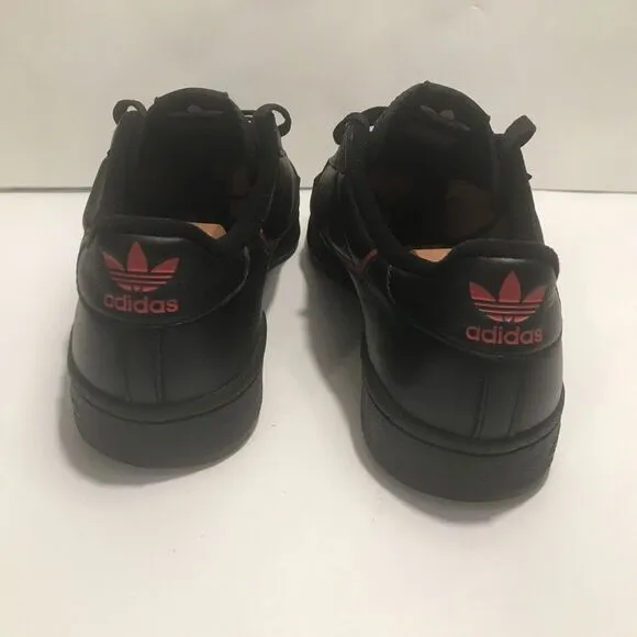 Adidas Continental 80 Mens Size 12 Trainers Shoes Black Leather Scarlet Green