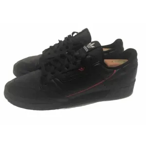Adidas Continental 80 Mens Size 12 Trainers Shoes Black Leather Scarlet Green