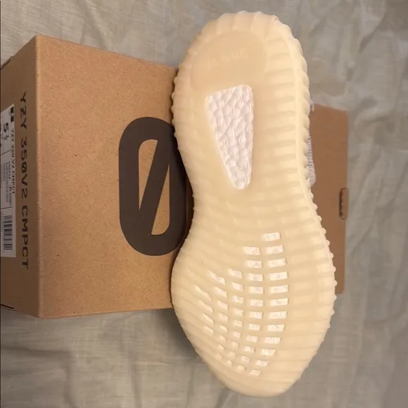 Adidas Cream Sneakers with Knit Upper and Boost Cushioning