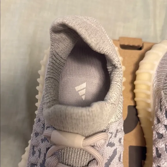 Adidas Cream Sneakers with Knit Upper and Boost Cushioning