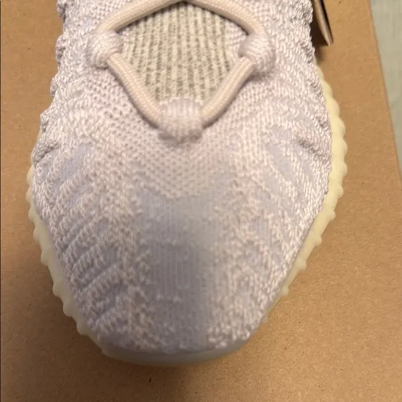 Adidas Cream Sneakers with Knit Upper and Boost Cushioning