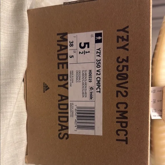 Adidas Cream Sneakers with Knit Upper and Boost Cushioning