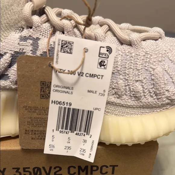 Adidas Cream Sneakers with Knit Upper and Boost Cushioning