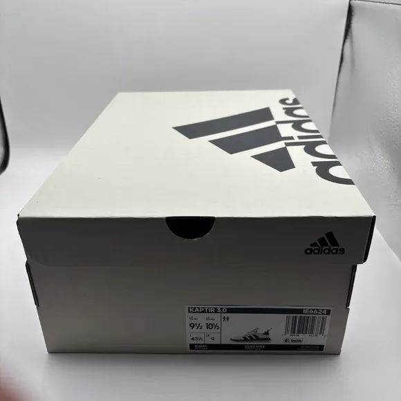 ADIDAS KAPTIR 3.0 RUNNING CASUAL SNEAKERS MEN'S SZ 9.5 WHITE BLACK IE6624 NIB