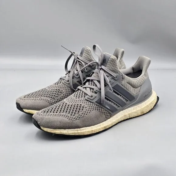 Adidas Men's Size 10.5 US UltraBoost 1.0 DNA Grey Knit Sneakers Shoes