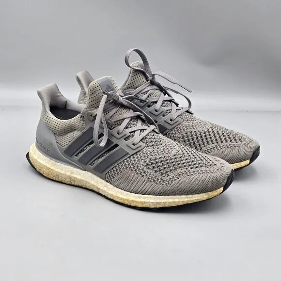 Adidas Men's Size 10.5 US UltraBoost 1.0 DNA Grey Knit Sneakers Shoes