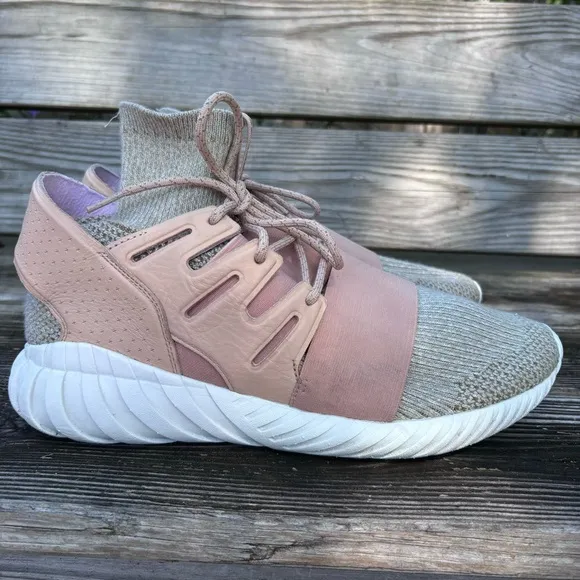 Adidas mens tubular doom prime knit sneakers pale nude 10.5