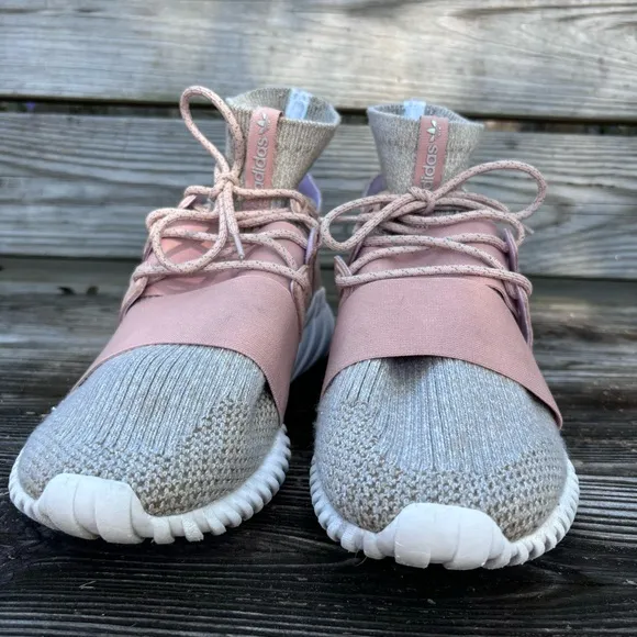 Adidas mens tubular doom prime knit sneakers pale nude 10.5