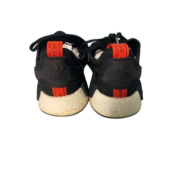 Adidas NMD R1 Black Sneakers with Red Accents‎ Boost Sole Casual Athletic  S-41