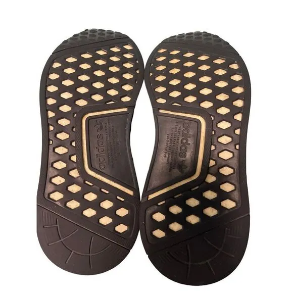 Adidas NMD R1 Black Sneakers with Red Accents‎ Boost Sole Casual Athletic  S-41