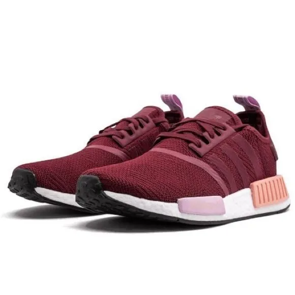 Adidas NMD R1 Low-Top Sneakers in Burgundy