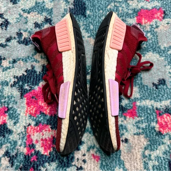 Adidas NMD R1 Low-Top Sneakers in Burgundy