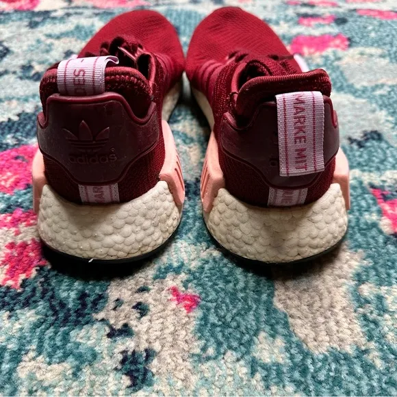 Adidas NMD R1 Low-Top Sneakers in Burgundy