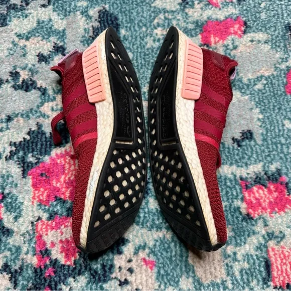Adidas NMD R1 Low-Top Sneakers in Burgundy