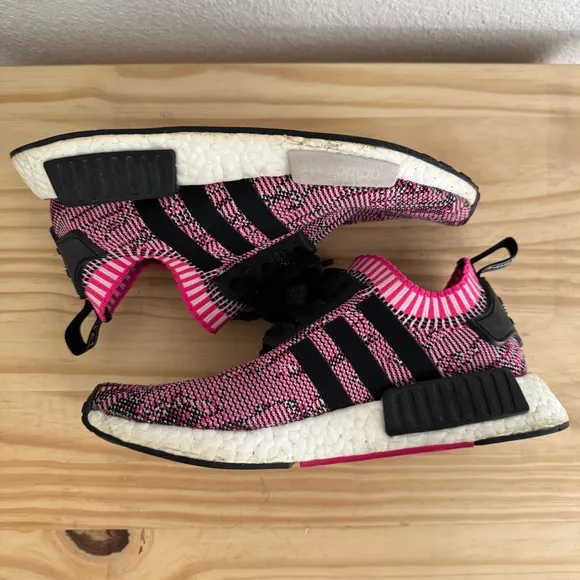 Adidas NMD R1 Primeknit Sneakers in Pink Rose 6.5