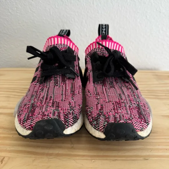 Adidas NMD R1 Primeknit Sneakers in Pink Rose 6.5