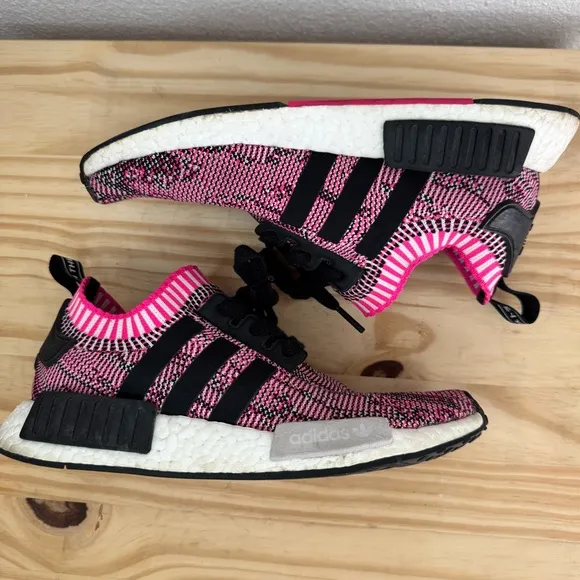 Adidas NMD R1 Primeknit Sneakers in Pink Rose 6.5