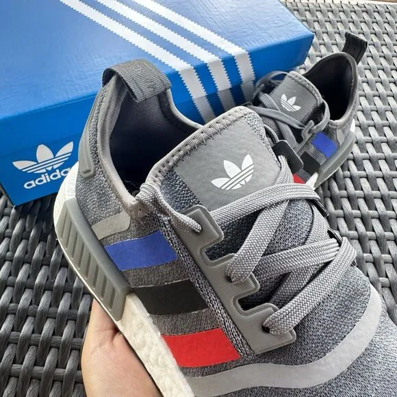 Adidas NMD_R1 Grey Scarlet Blue Men's Athletic Shoes FZ5708
