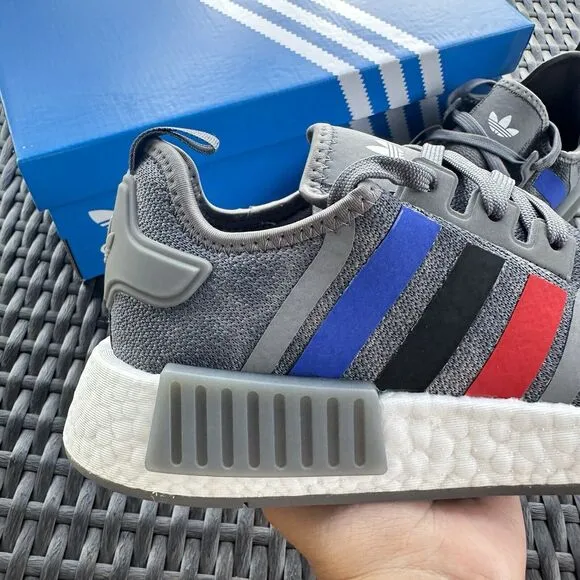 Adidas NMD_R1 Grey Scarlet Blue Men's Athletic Shoes FZ5708