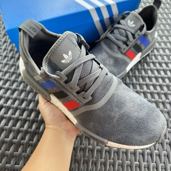 Adidas NMD_R1 Grey Scarlet Blue Men's Athletic Shoes FZ5708