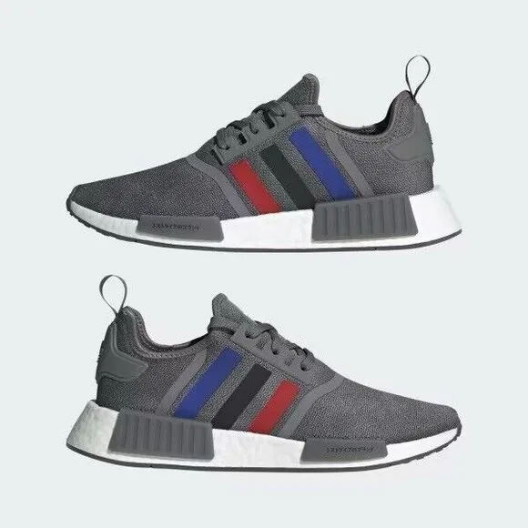 Adidas NMD_R1 Grey Scarlet Blue Men's Athletic Shoes FZ5708