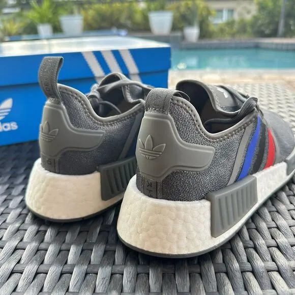 Adidas NMD_R1 Grey Scarlet Blue Men's Athletic Shoes FZ5708