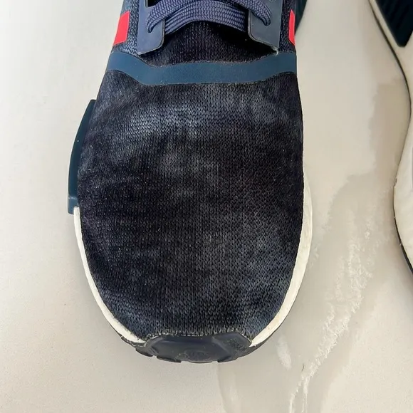 Adidas Originals NMD R1 Sneakers Shadow Navy White Tint Glory Red Mens Sz 9