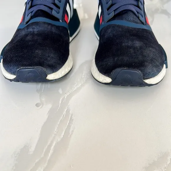 Adidas Originals NMD R1 Sneakers Shadow Navy White Tint Glory Red Mens Sz 9